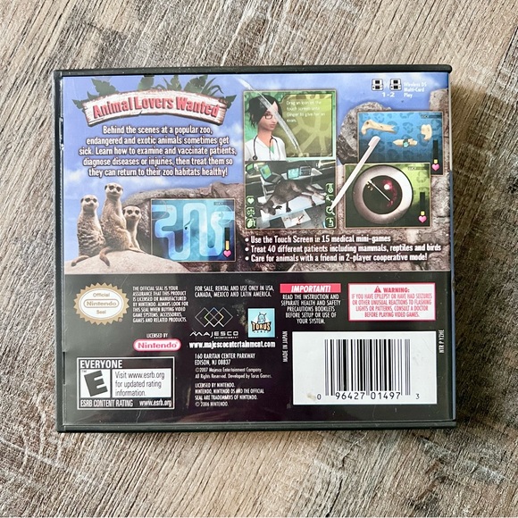 Nintendo DS Zoo Hospital Video Game - Complete - Picture 3 of 4
